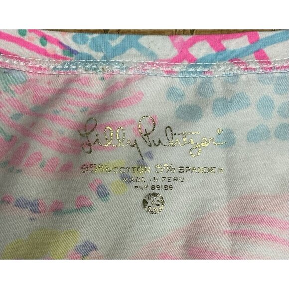 Lilly Pulitzer Bright Lovers V-Neck Coral Pink T-Shirt Top Size XS - Picture 3 of 6